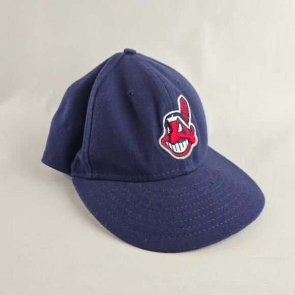 New Era Other - Cleveland Indians New Era 59Fifty Fitted Hat Size 6 7/8 Chief Wahoo MLB On Field